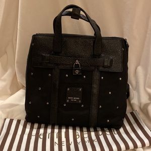 Henri Bendel Studded Black Mini Jetsetter - Backpack, Crossbody, or Handle Bag